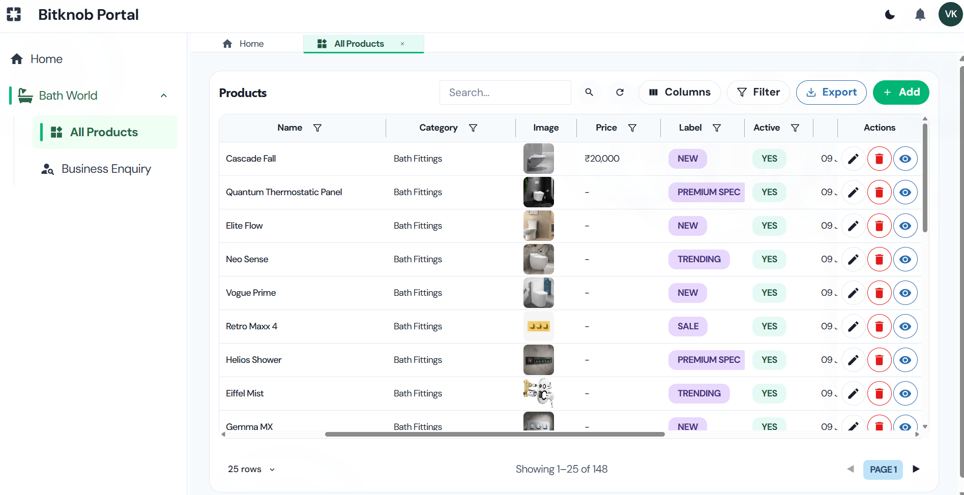 Bitknob Portal CMS feature
