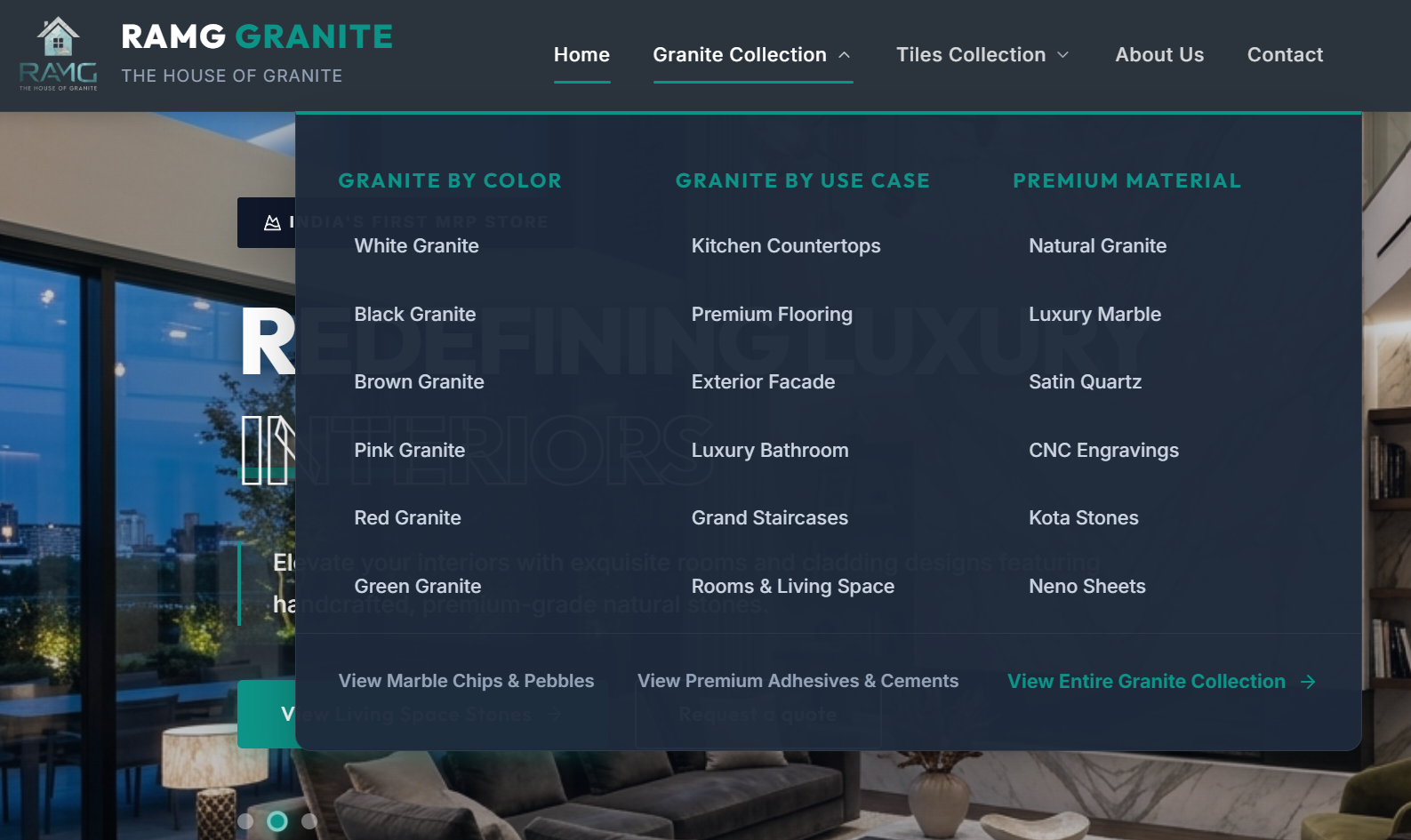 Mega Menu feature